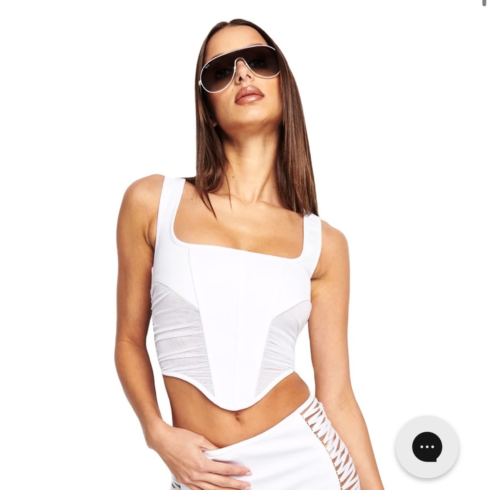 I am gia corset top in white